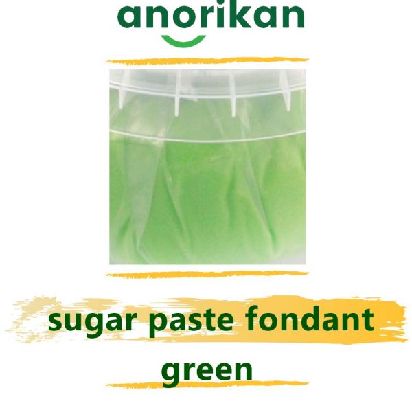 green sugar paste fondant for pastry decoration