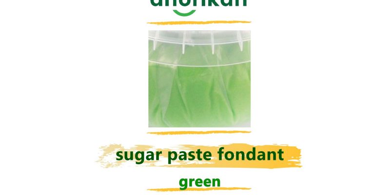 green sugar paste fondant for pastry decoration