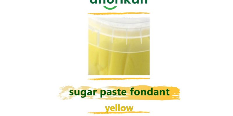 yellow sugar paste fondant