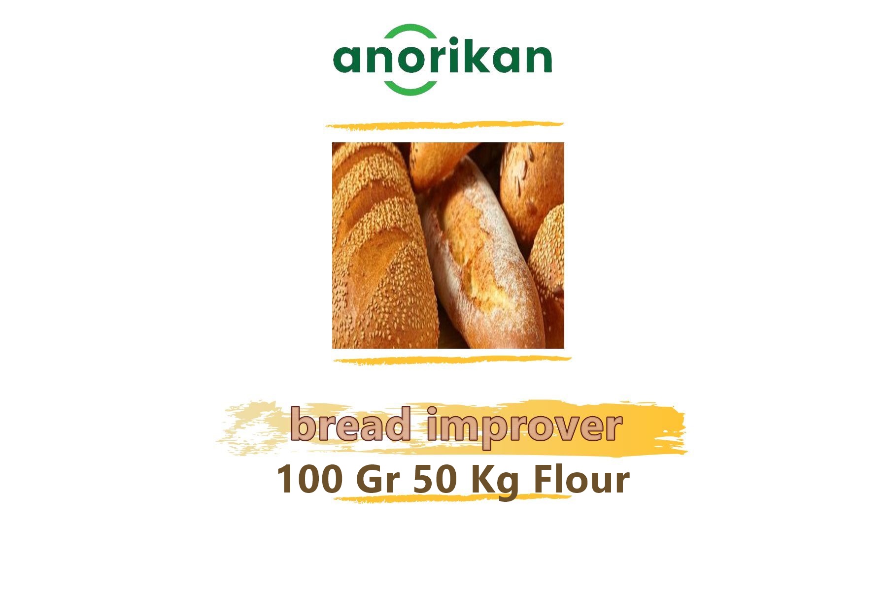 Bread Improver 100 Gr For 50 Kg Flour Anorikan
