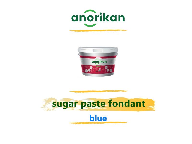 blue sugar paste fondant for pastry decoration