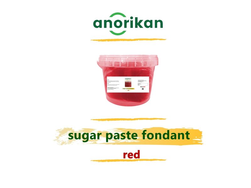 red sugar paste fondant for pastry decoration