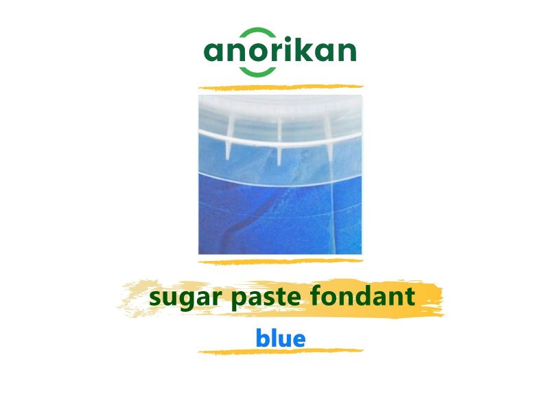 blue sugar paste fondant for pastry decoration