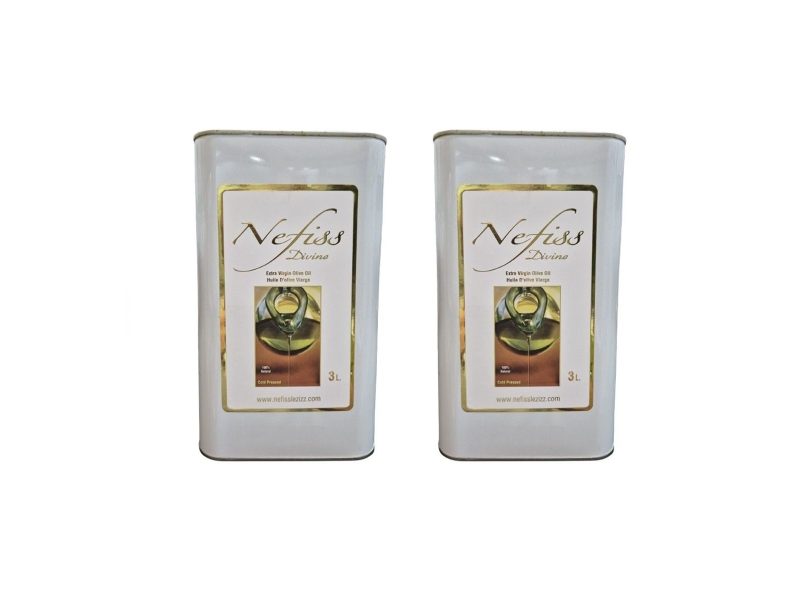 extra virgin olive oil in 3 liter tins