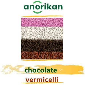 chocolate vermicelli for pastry decoration