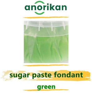 green sugar paste fondant for pastry decoration