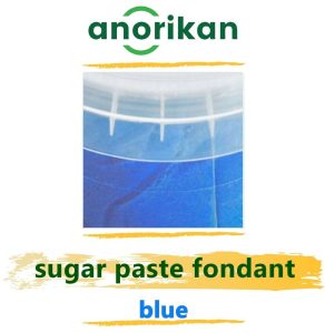 Blue sugar paste fondant for pastry decoration