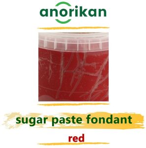 red sugar paste fondant for pastry decoration