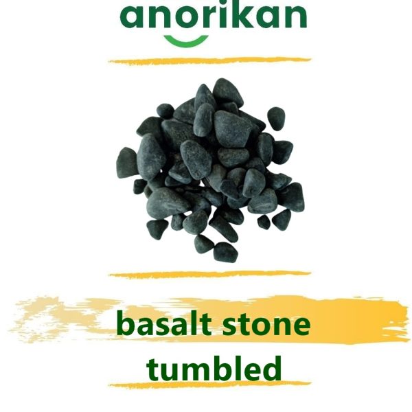 basalt stones tumbled for walkways, paths, garden, decorative walls