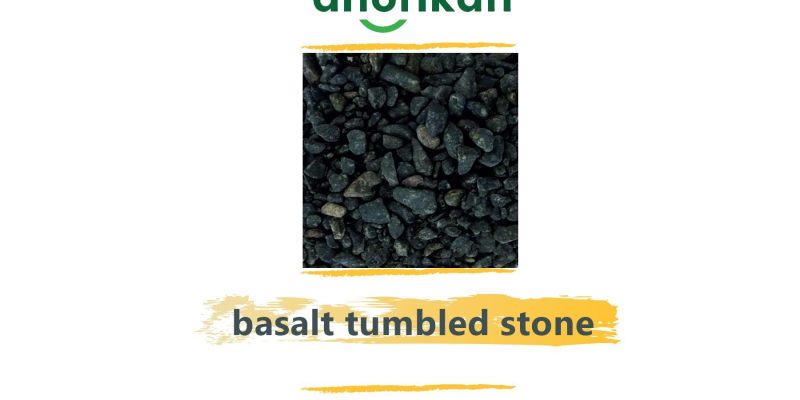 basalt stones tumbled for walkways, paths, garden, decorative walls