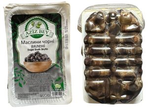 whole oily black olives | Anorikan Whole oily black olives in 200 gr vacuum packages