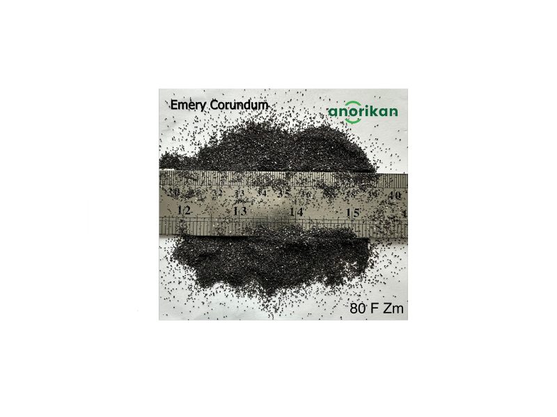 emery corundum grains F80 Mohs scale around 8 to 9